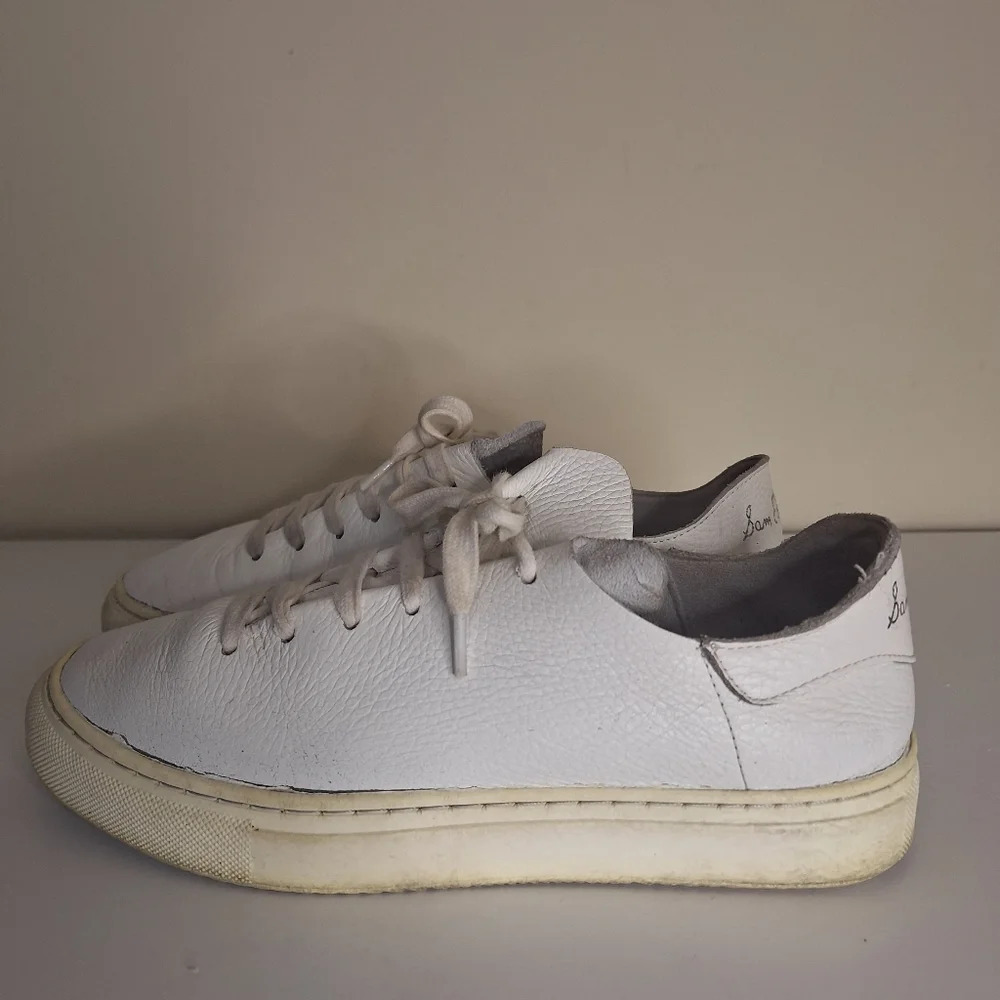 Anthropologie SE Poppy pebbled leather  sneeker SZ 9.5 - Picture 2 of 9
